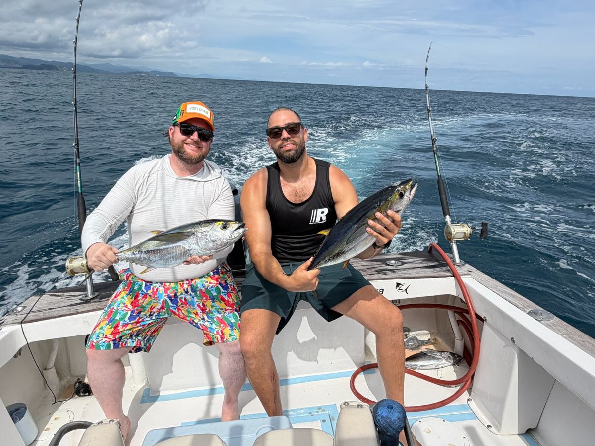 Two members fishing offshore